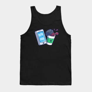 Hand Phone and coffee Tank Top